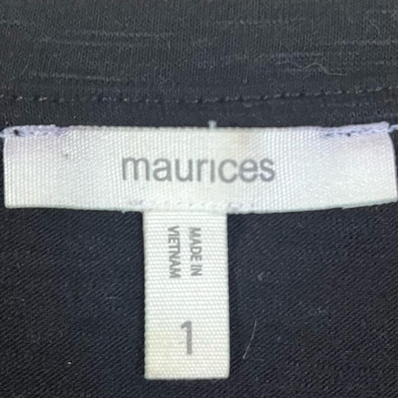 Maurice’s Fur Mama black short sleeve shirt. New without tags: size 1X - Picture 4 of 6